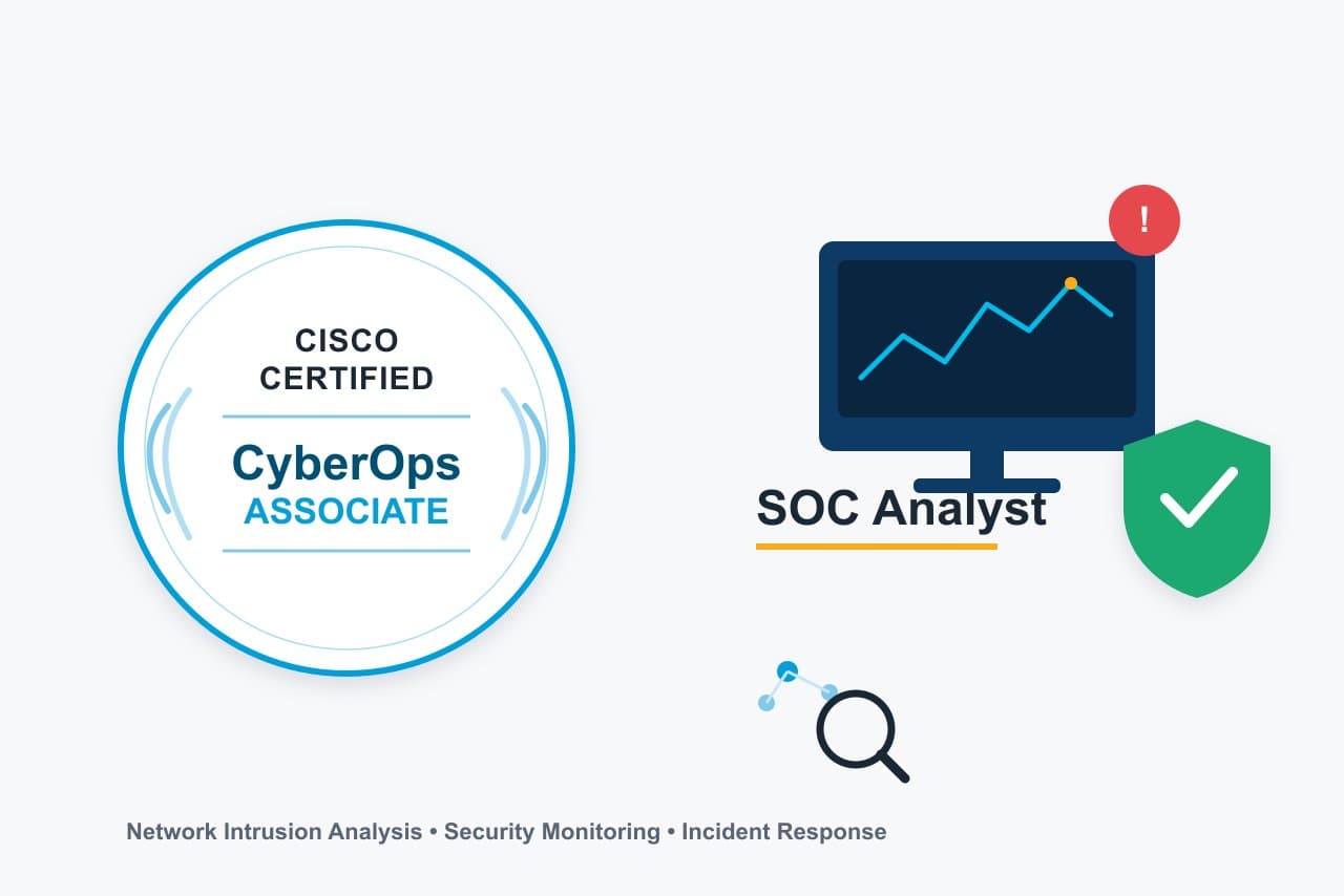 Cisco CyberOps Associate CBROPS Exam - Security Monitoring, Intrusion Analysis, and SOC Incident Response