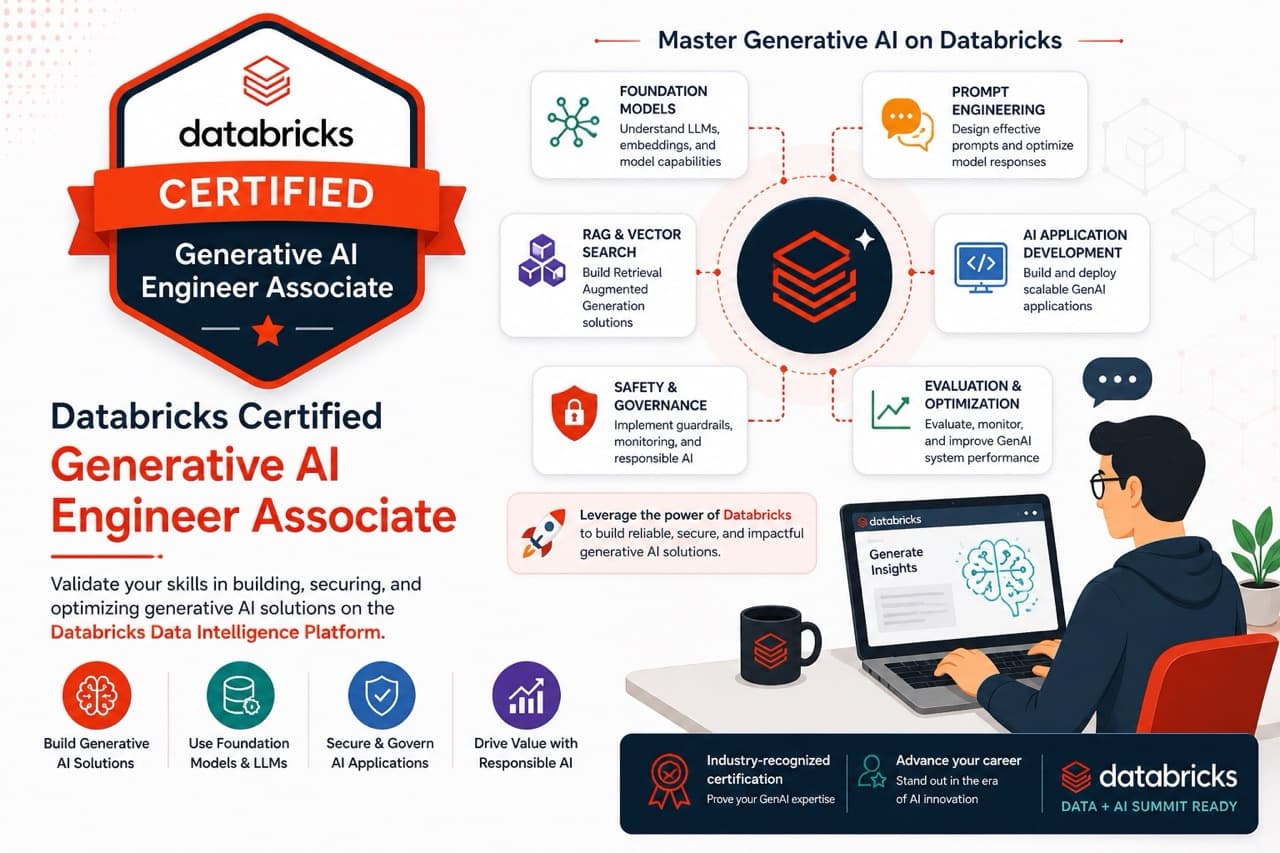 Take my Databricks Generative AI Engineer Associate exam - RAG, Vector Search, Mosaic AI Model Serving, MLflow, and Unity Catalog certification help